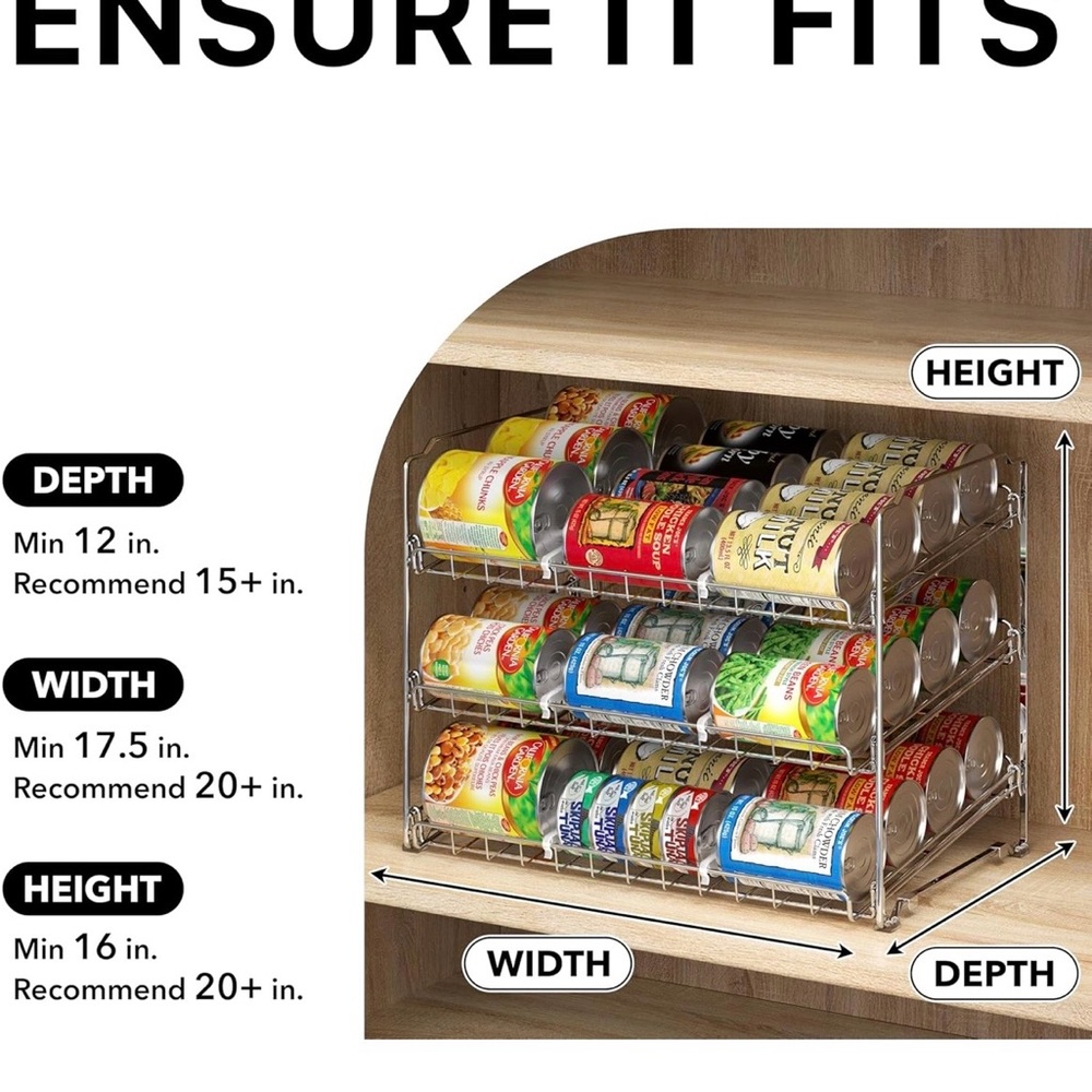 Chrome Can Organizer Rack for Kitchen - Picture 5 of 9